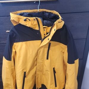Club Room Yellow and Black Ski Jacket